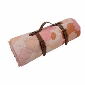NEW SWEET P BABY CO meadow quilted water resistant beach mat in blush
